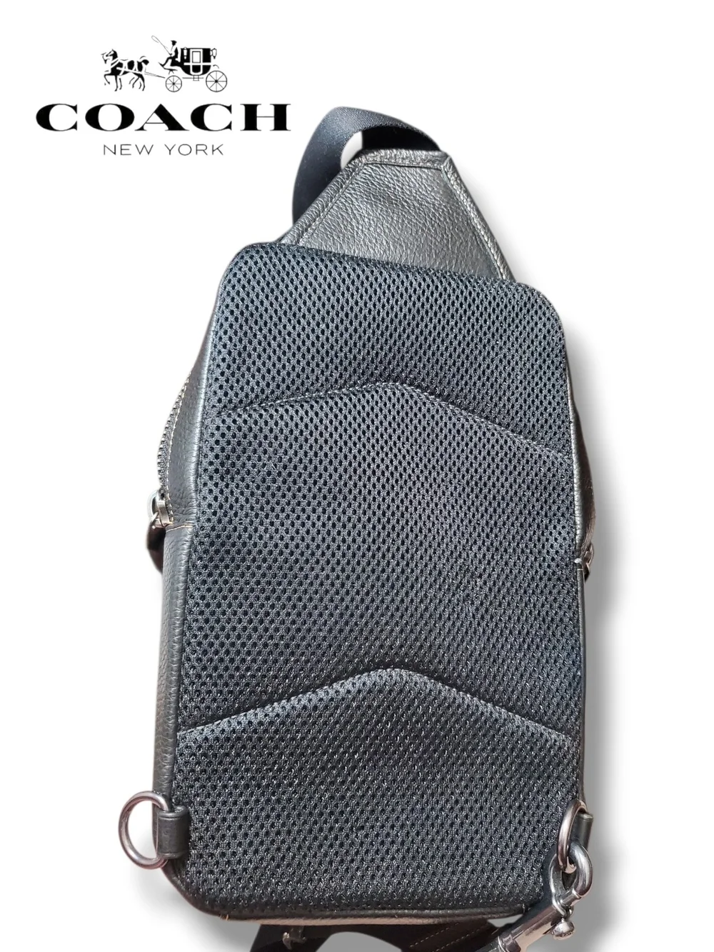 Coach Sullivan Pack Blocked Signature Canvas Sling Bag Charcoal C9865